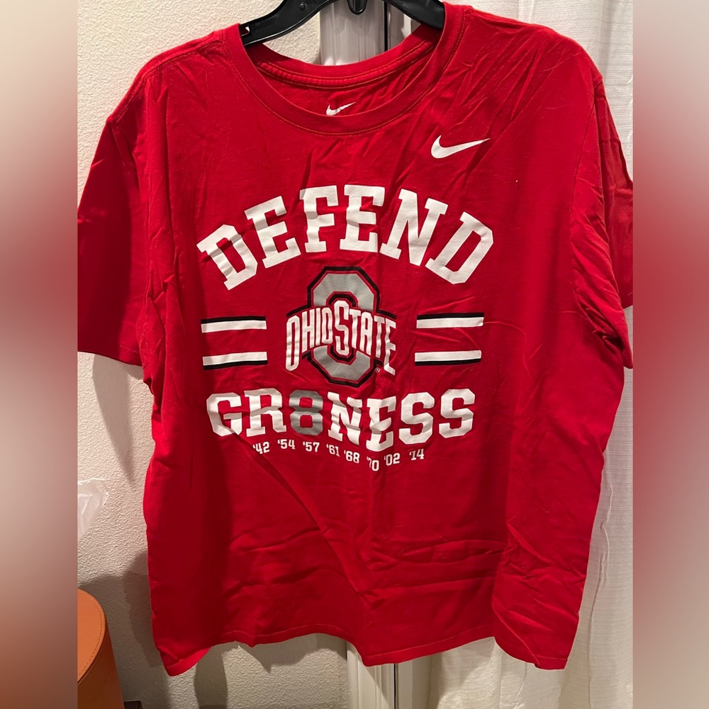 Men’s Nike Ohio State Defend Gr8ness Tshirt